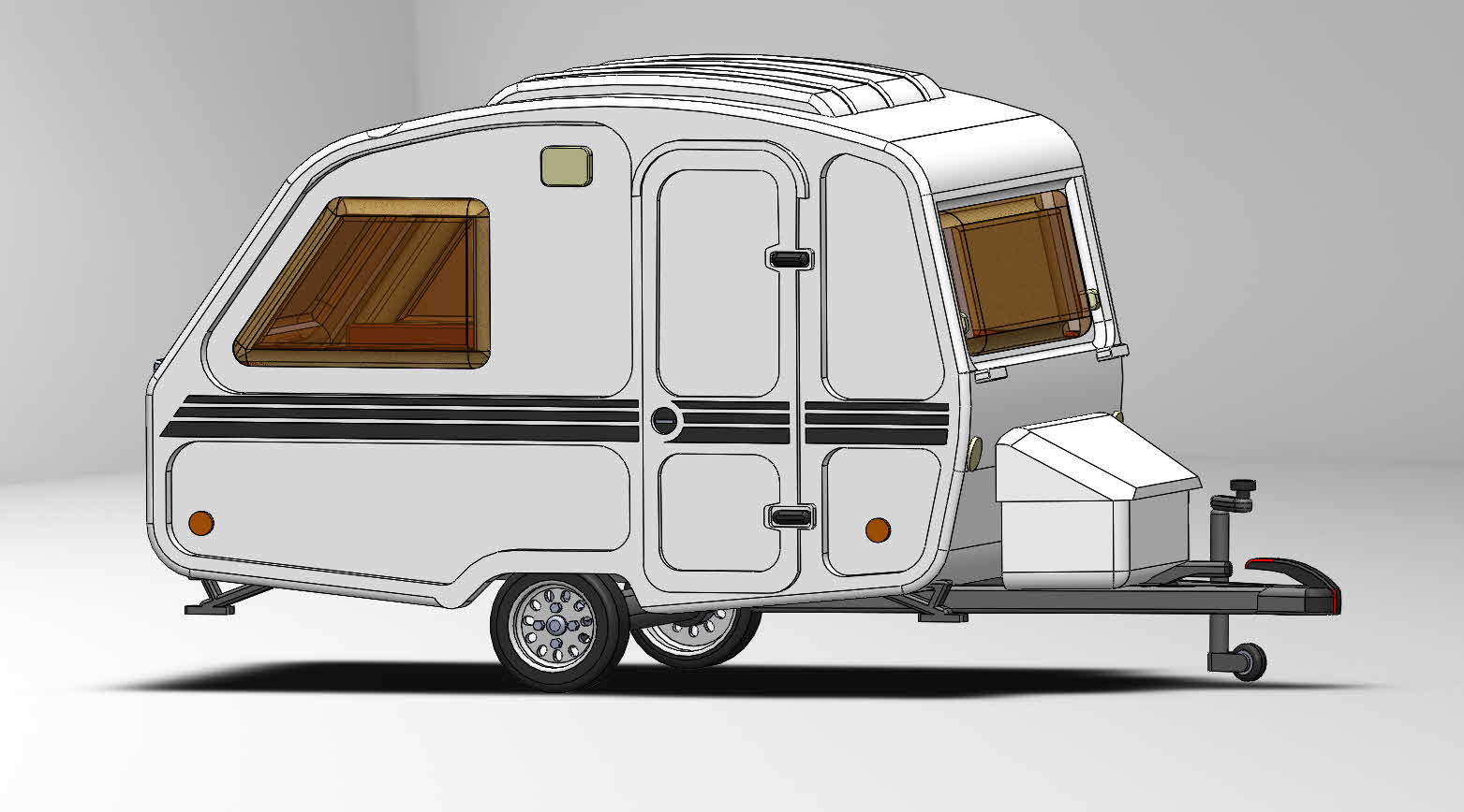 Caravan N 126 D小型房车拖车_SOLIDWORKS 2016_模型图纸下载 – 懒石网