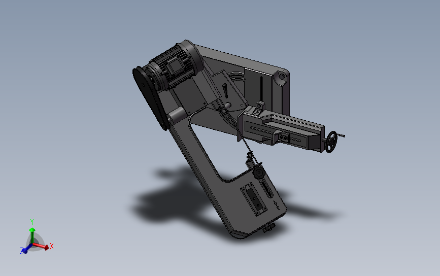 数控斜切割机3D模型图纸 Solidworks设计