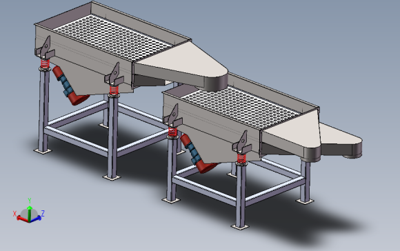 直线振动筛三维模型设计