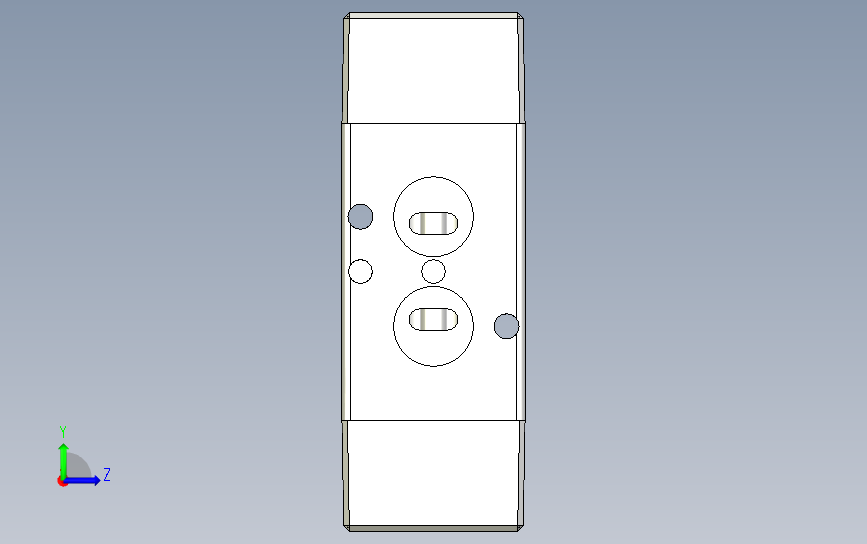 气动阀3D-PN-8202系列 左侧视图