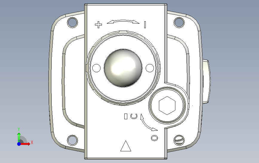 气立可给油器3D-NL-300-02-MG系列 正面视图