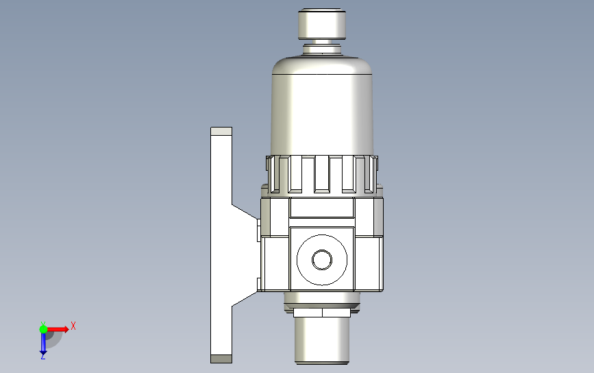 气源处理元件三点式组合3D-NC-100-M5系列 俯视图