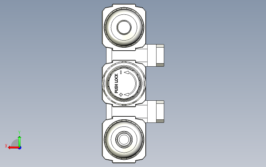 气源处理元件三点式组合3D-NC-100-M5系列 背面视图
