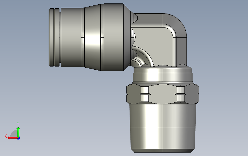 管接头螺纹169PLM-10M-6R系列 背面视图