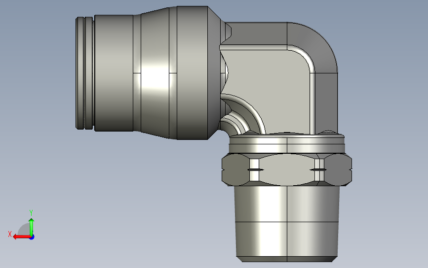 管接头螺纹169PLM-14M-6R系列 背面视图