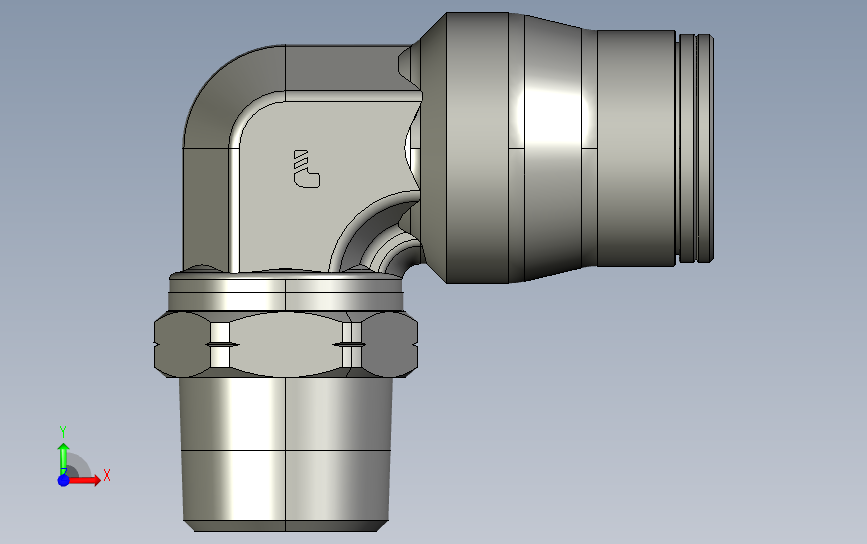 管接头螺纹169PLM-14M-6R系列 正面视图