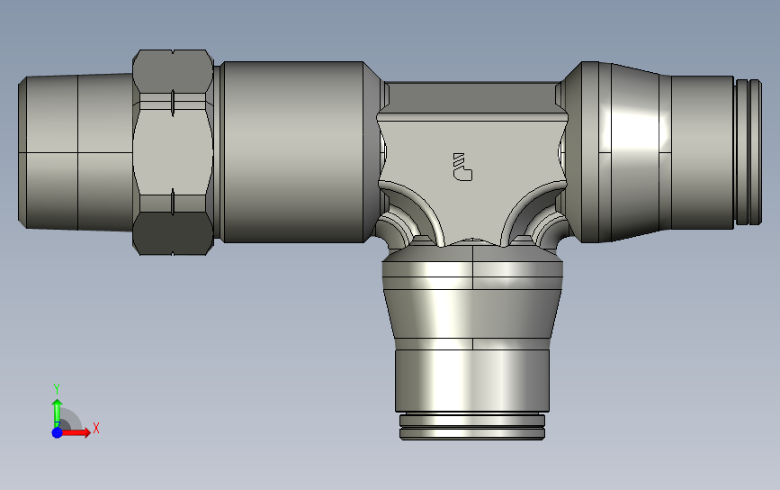 管接头螺纹171PLM-12M-6R系列 正面视图
