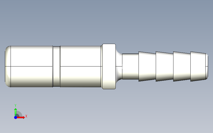 管接头螺纹Tube-to-Barb Connector F6TCB4系列 正面视图