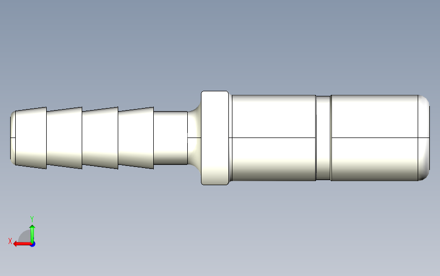 管接头螺纹Tube-to-Barb Connector F6TCB4系列 背面视图