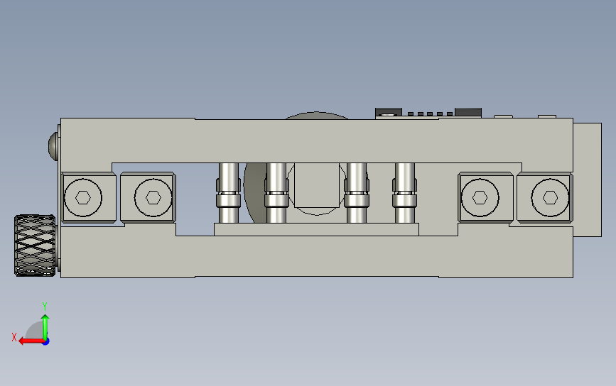 气动线性定位工作台MX80MT01C2D22X4系列 背面视图