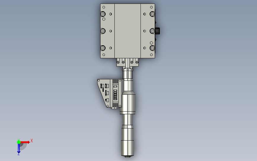 气动线性定位工作台MX80MT01C2D22X4系列 俯视图