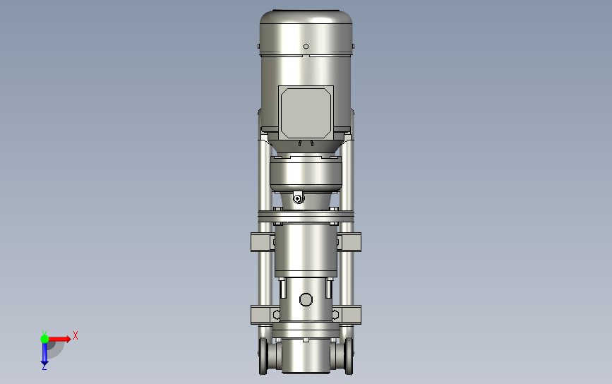 耦合旋转凸轮泵TLS 2-50 DIN + SK20F-100系列 俯视图