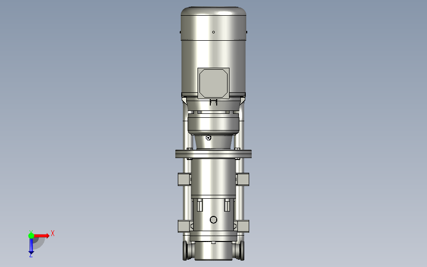 耦合旋转凸轮泵TLS 3-50 DIN + SK33F-132系列 俯视图