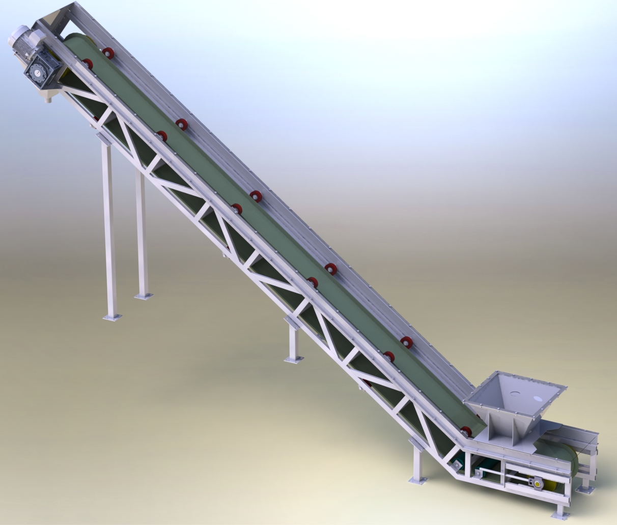 化工行业用倾斜输送机