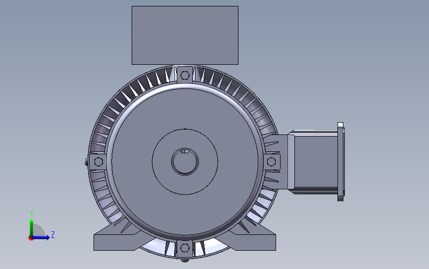 YE2-100L-B3(2.2KW) 左侧视图