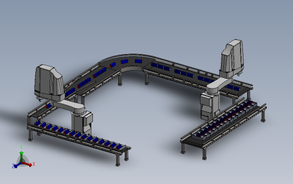 Bursa Golf输送生产线模型3D图纸 Solidworks设计