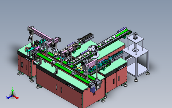 铝箔杯包装线(成型包装生产线)3D模型图纸 Solidworks设计