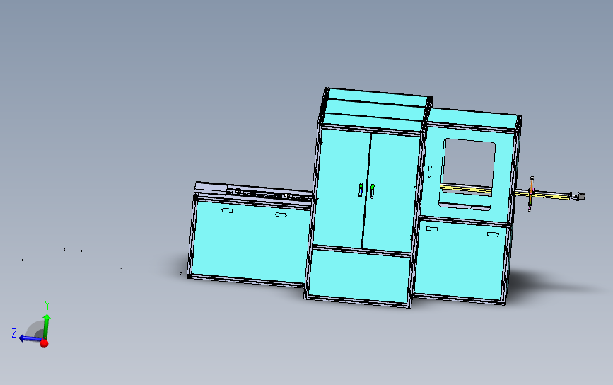 在线试超声波生产线3D模型图纸 Solidworks设计