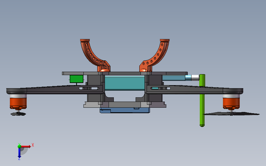 四旋翼无人机_SOLIDWORKS 2018_模型图纸下载 – 懒石网