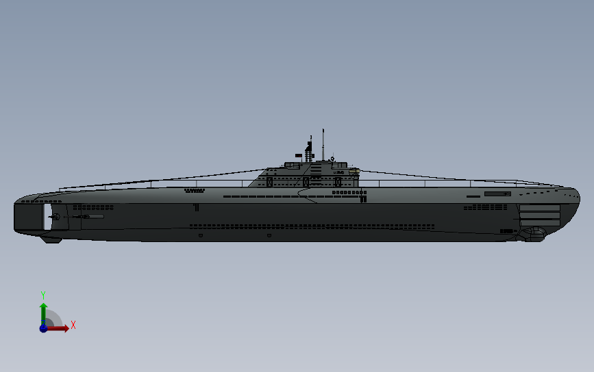 一种U型潜艇模型（XXI） – 懒石网