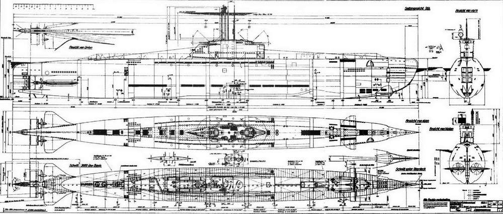 一种U型潜艇模型（XXI） – 懒石网