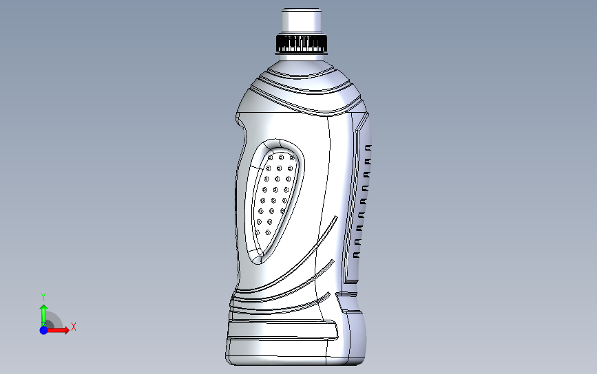 瓶子 2L 三角形 正面视图