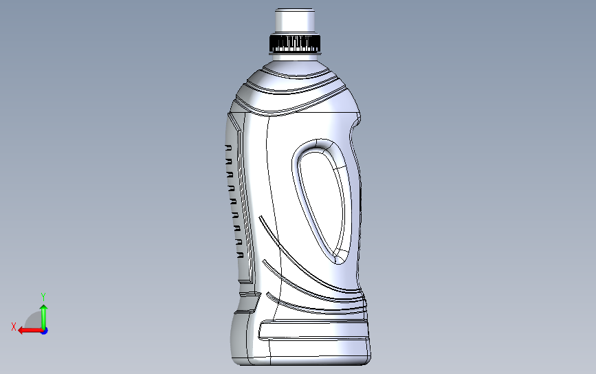 瓶子 2L 三角形 背面视图