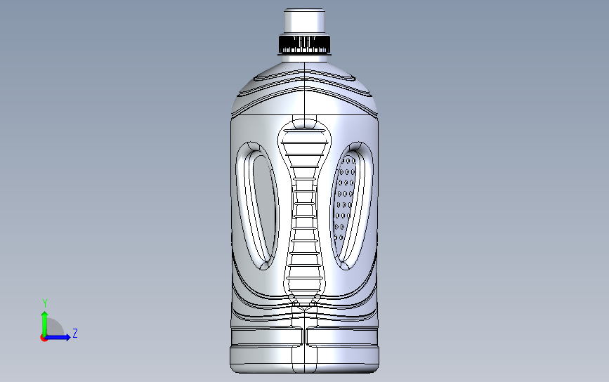 瓶子 2L 三角形 左侧视图