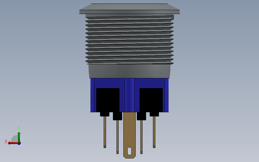 22mm 和 25mm DC 12V 按钮_SOLIDWORKS 2018_模型图纸下载 – 懒石网