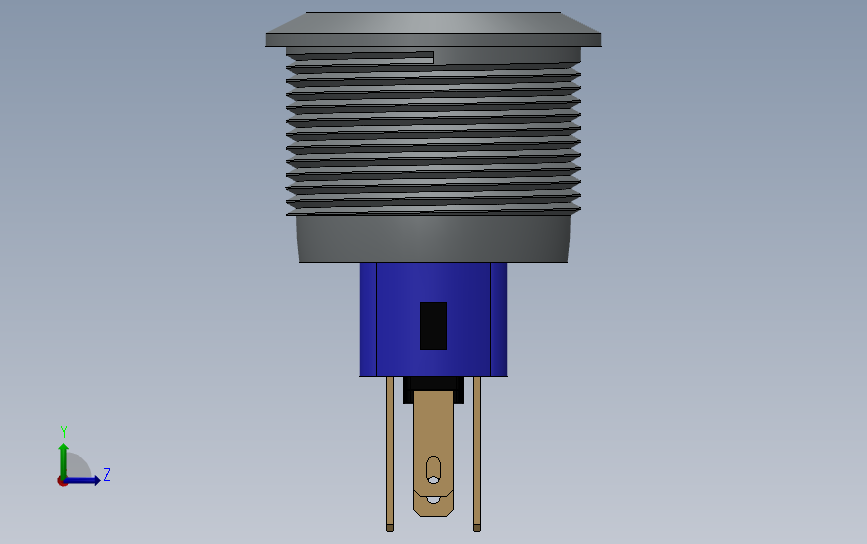 22mm 和 25mm DC 12V 按钮_SOLIDWORKS 2018_模型图纸下载 – 懒石网