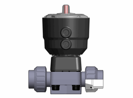 6DKUIFCP DA 气动隔膜阀双作用公制系列PVDF