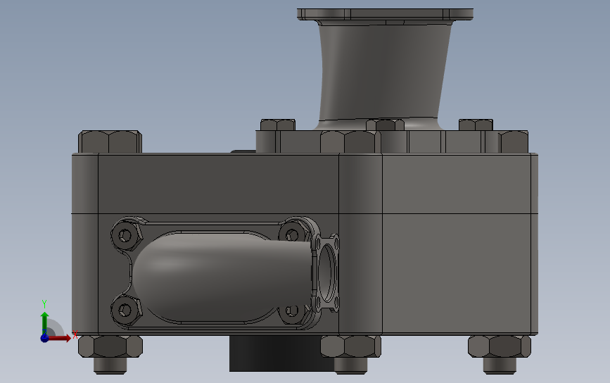 Pazinger Super泵模型3D图纸 Solidworks设计 正面视图