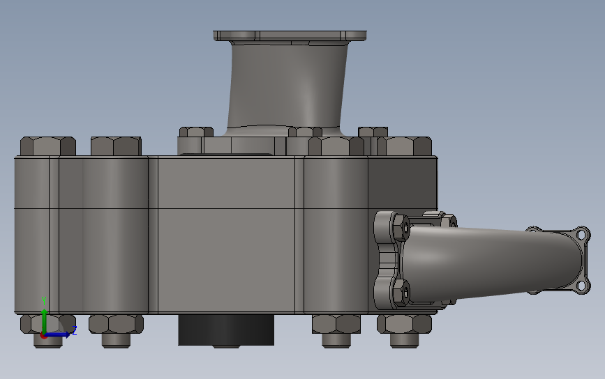 Pazinger Super泵模型3D图纸 Solidworks设计 左侧视图