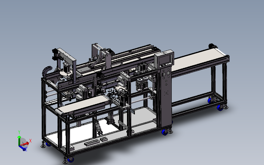 卧式往复口罩机（口罩包装机） 3D模型（SolidWorks设计）