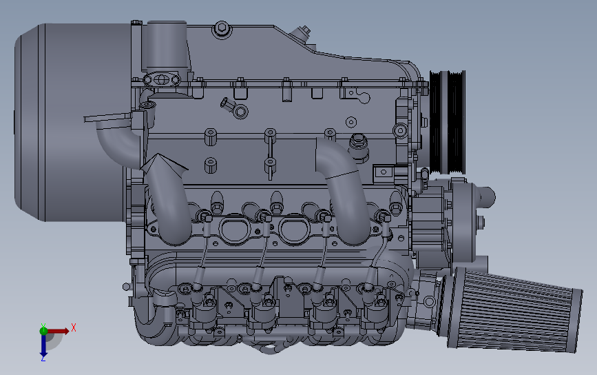 雪佛兰发动机ls3_SOLIDWORKS 2010_模型图纸下载 – 懒石网