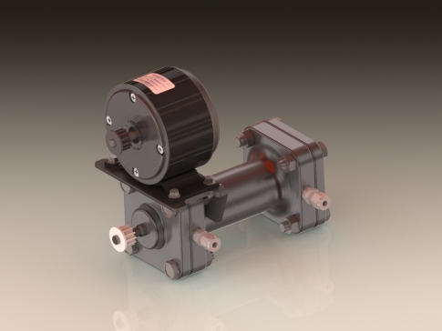 螺旋轴泵3D模型图纸 Solidworks设计 附STEP格式