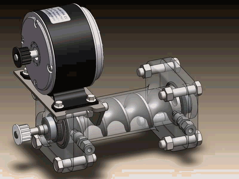 螺旋轴泵3D模型图纸 Solidworks设计 附STEP格式