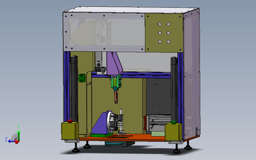 自动去毛刺设备3D数模图纸 Solidworks设计 附STEP