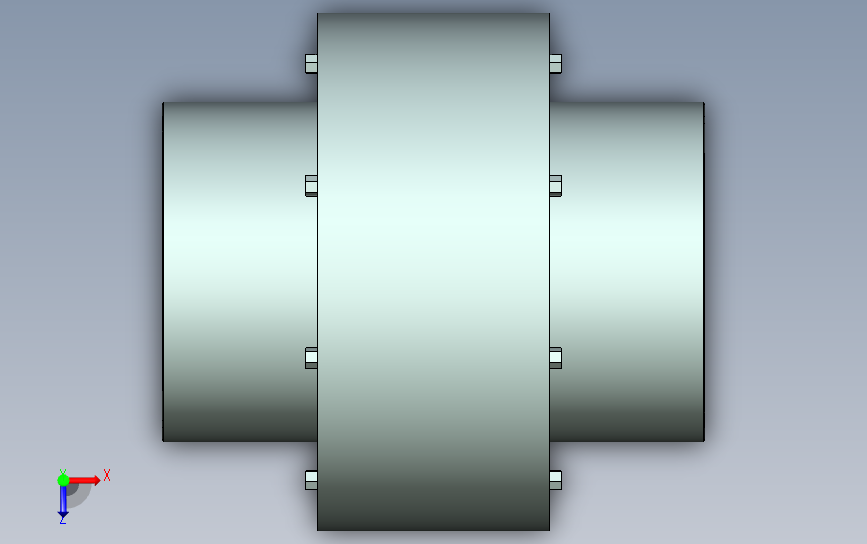 GB5015_LZ9-90x172弹性柱销齿式联轴器 俯视图