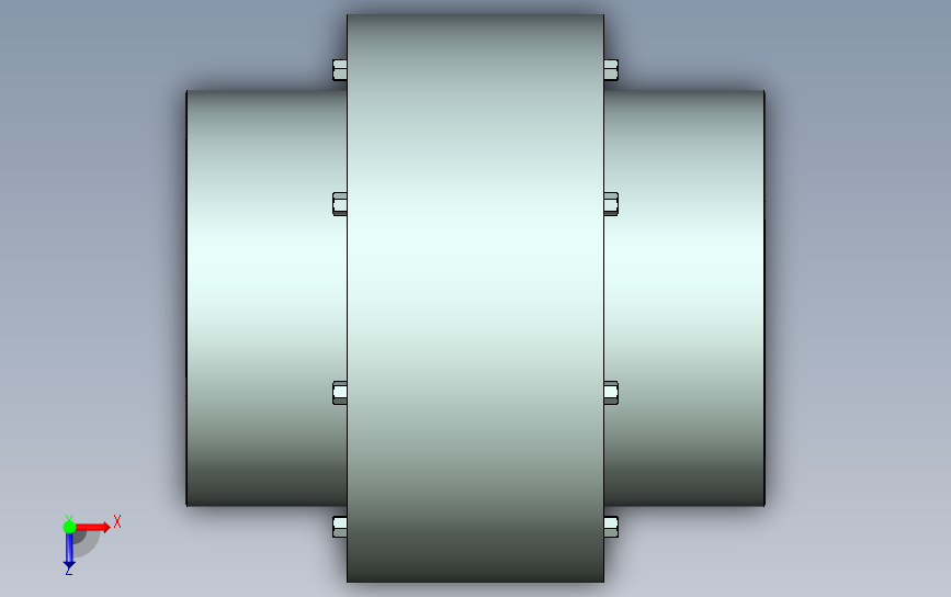 GB5015_LZ11-125x167弹性柱销齿式联轴器 俯视图