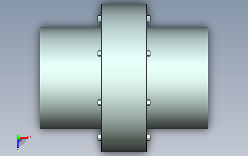 GB5015_LZ20-400x650弹性柱销齿式联轴器 俯视图