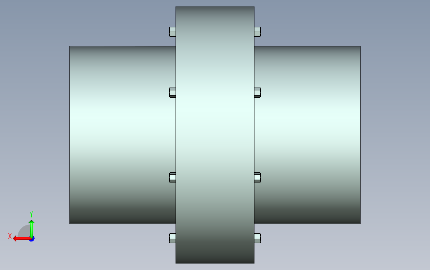 GB5015_LZ20-400x650弹性柱销齿式联轴器 背面视图