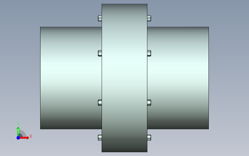 GB5015_LZ20-400x650弹性柱销齿式联轴器 正面视图