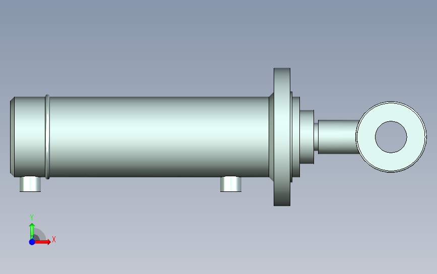 HSG_DF1_80-160-0-A工程用液压缸 正面视图