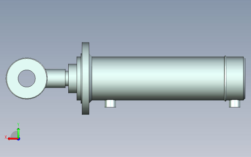 HSG_DF1_100-260-0-B工程用液压缸 背面视图