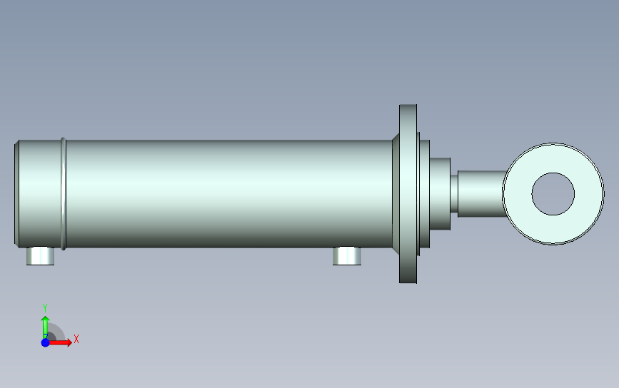 HSG_DF1_100-260-0-B工程用液压缸 正面视图