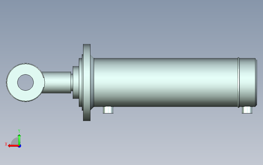 HSG_DF1_125-300-0-A工程用液压缸 背面视图
