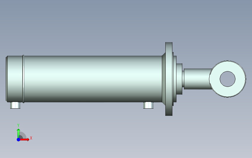 HSG_DF1_125-300-0-A工程用液压缸 正面视图