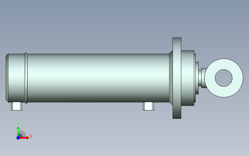 HSG_DF2_90-200-0-B工程用液压缸 正面视图