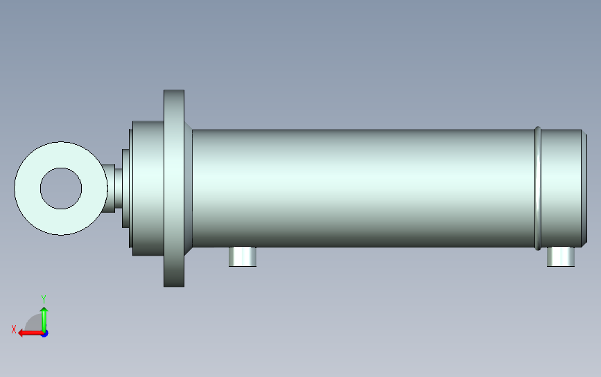 HSG_DF2_90-200-0-B工程用液压缸 背面视图